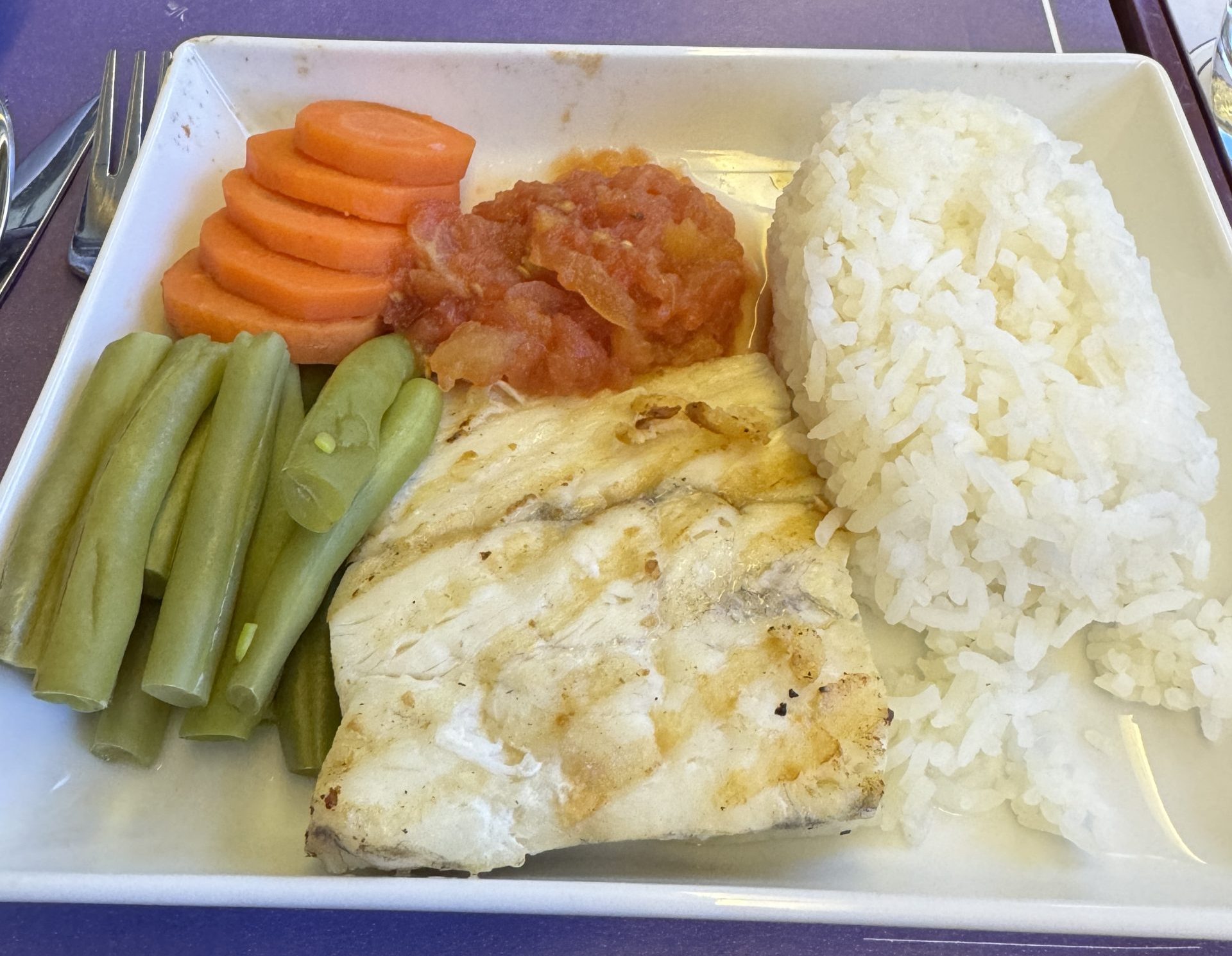 Gluten Free Lunch on Thai Airways Flight in Business Class