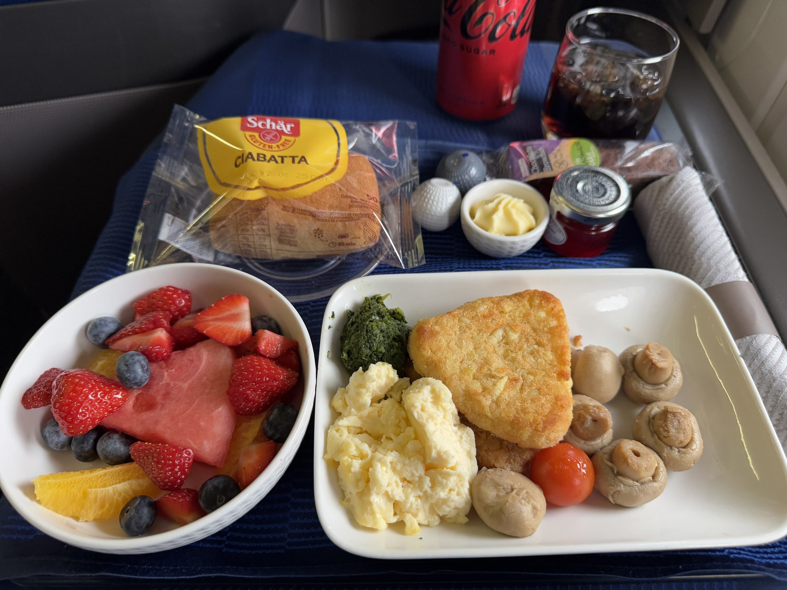United Gluten Free Breakfast in Business Class
